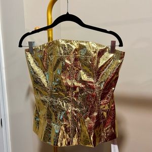 Amy Lynn Gold Corset Top